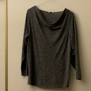 Tina (subtle sparkly) cowl knit top 1X